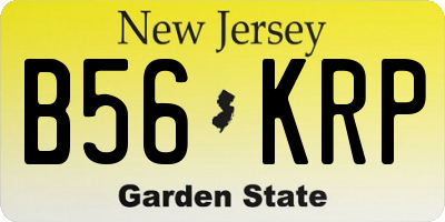 NJ license plate B56KRP