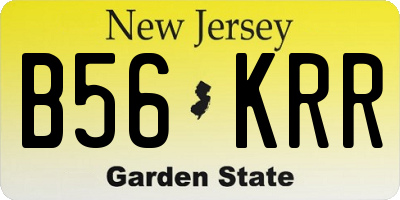 NJ license plate B56KRR
