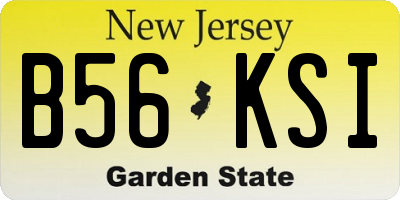 NJ license plate B56KSI
