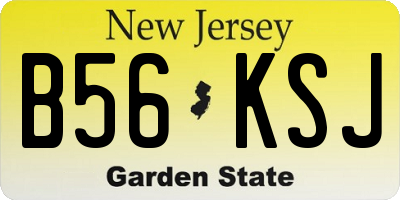 NJ license plate B56KSJ