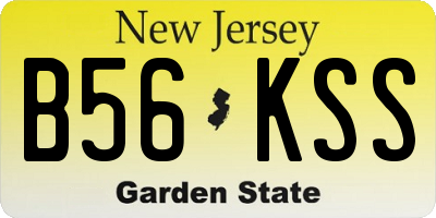 NJ license plate B56KSS
