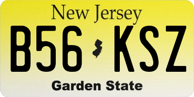 NJ license plate B56KSZ