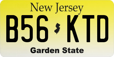 NJ license plate B56KTD