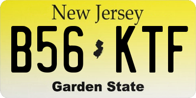 NJ license plate B56KTF