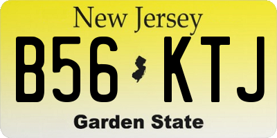 NJ license plate B56KTJ