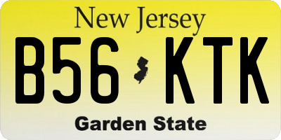 NJ license plate B56KTK