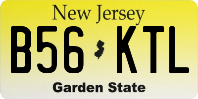 NJ license plate B56KTL