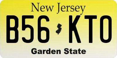 NJ license plate B56KTO