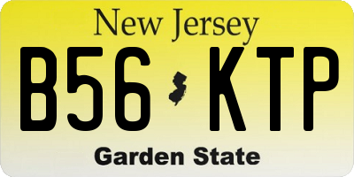 NJ license plate B56KTP