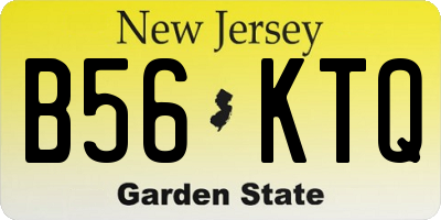 NJ license plate B56KTQ