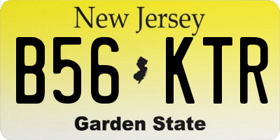 NJ license plate B56KTR