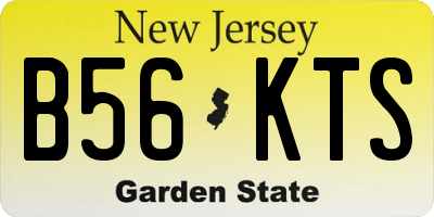 NJ license plate B56KTS