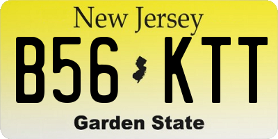 NJ license plate B56KTT
