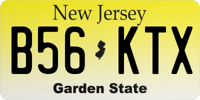 NJ license plate B56KTX