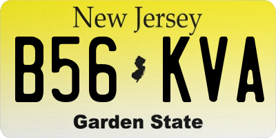 NJ license plate B56KVA