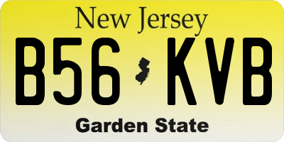 NJ license plate B56KVB