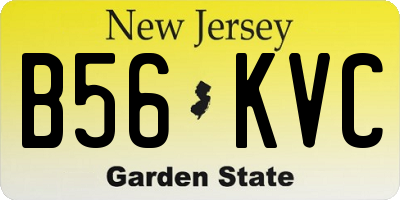 NJ license plate B56KVC