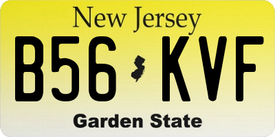 NJ license plate B56KVF