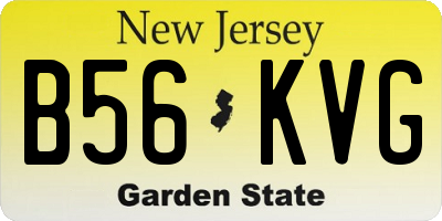 NJ license plate B56KVG