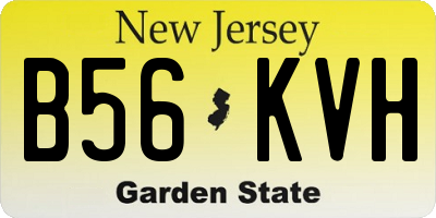 NJ license plate B56KVH