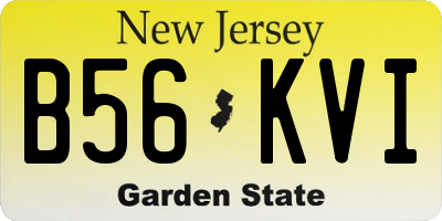 NJ license plate B56KVI