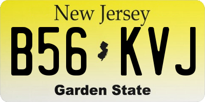 NJ license plate B56KVJ