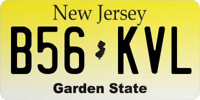 NJ license plate B56KVL