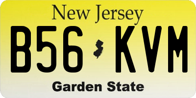 NJ license plate B56KVM