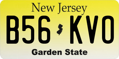 NJ license plate B56KVO
