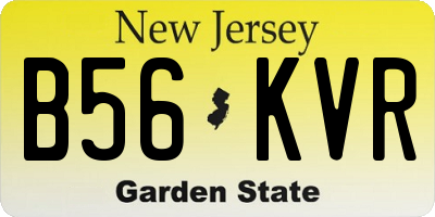 NJ license plate B56KVR