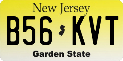 NJ license plate B56KVT
