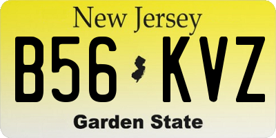 NJ license plate B56KVZ