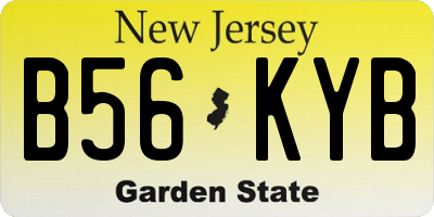NJ license plate B56KYB