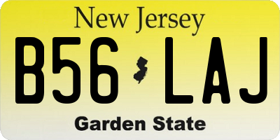 NJ license plate B56LAJ