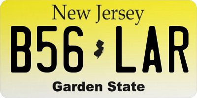 NJ license plate B56LAR