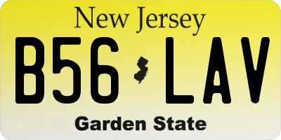 NJ license plate B56LAV