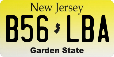 NJ license plate B56LBA