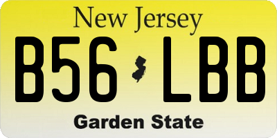 NJ license plate B56LBB