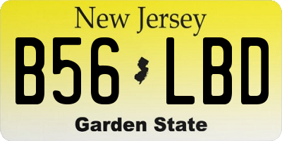 NJ license plate B56LBD
