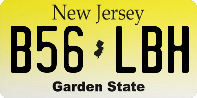 NJ license plate B56LBH