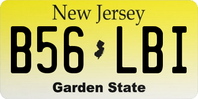 NJ license plate B56LBI