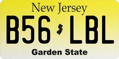 NJ license plate B56LBL
