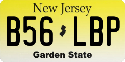 NJ license plate B56LBP