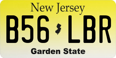 NJ license plate B56LBR