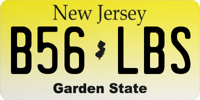 NJ license plate B56LBS