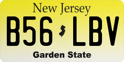 NJ license plate B56LBV