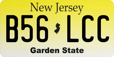 NJ license plate B56LCC