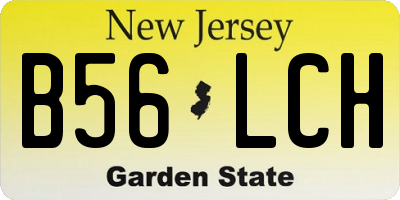NJ license plate B56LCH