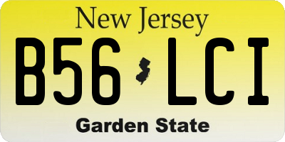NJ license plate B56LCI