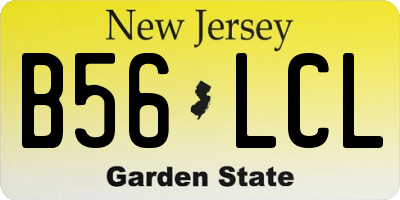 NJ license plate B56LCL